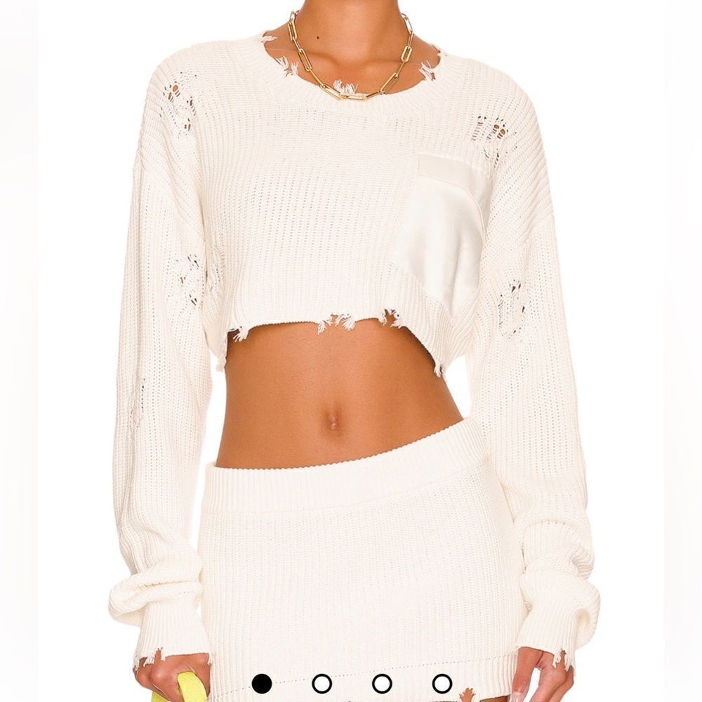 Cropped Devin Sweater in White
SER.O.YA #19